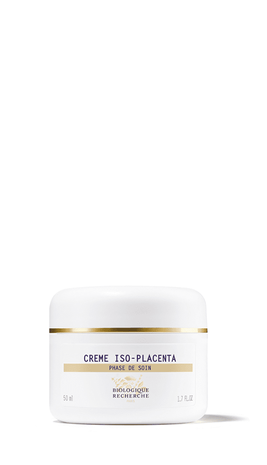 Crème ISO-Placenta, Máscara de biocelulose anti-ruga e suavizante para o rosto
